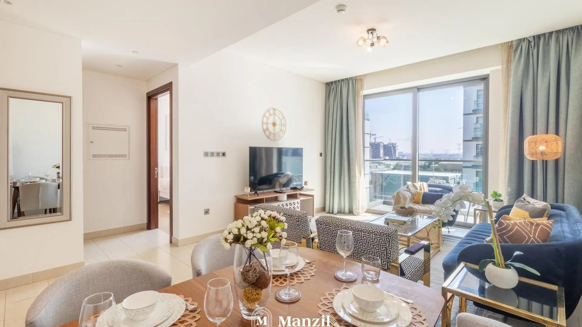 Manzil - 1Br Apartment In Sobha Hartland With Pool View, Near Burj Khalifa And Dubai Mall 0*,
