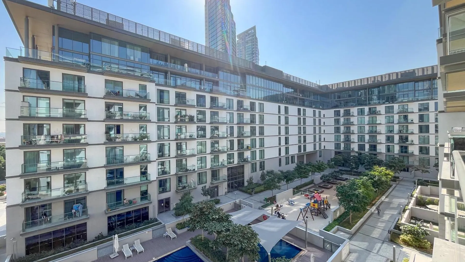 Manzil - 1Br Apartment In Sobha Hartland With Pool View, Near Burj Khalifa And Dubai Mall